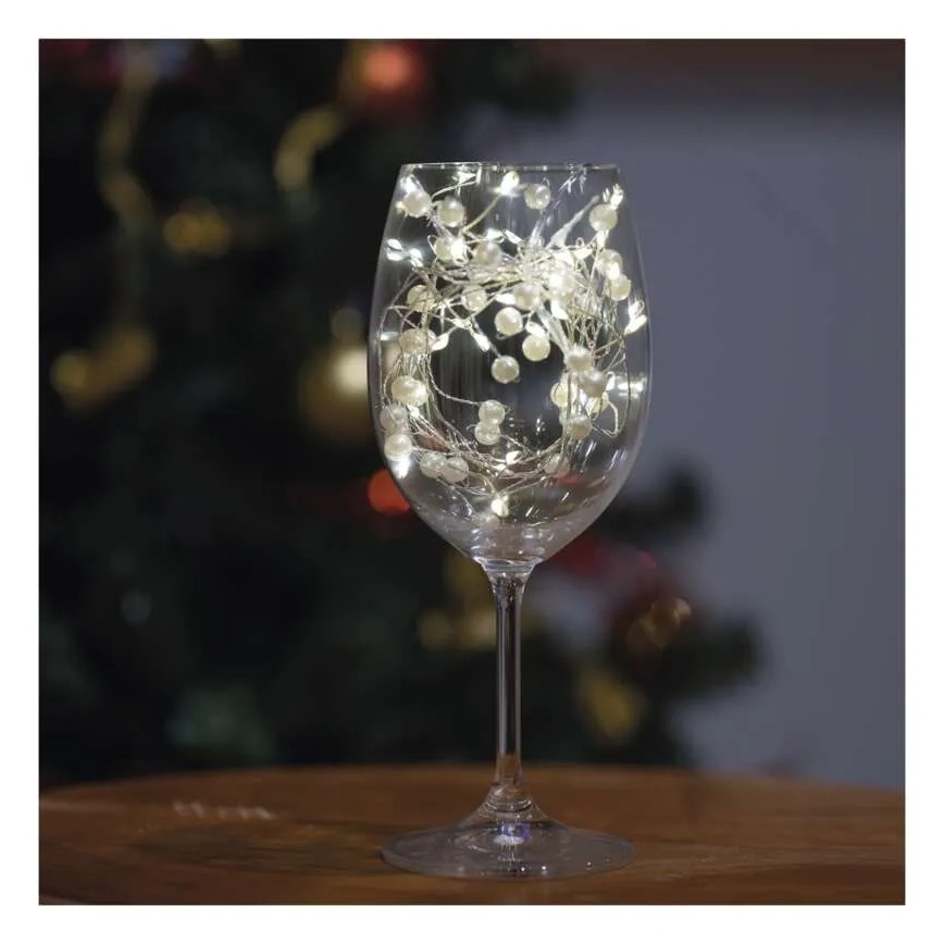 LED jõulukett 40xLED/3xAA 1,5 m soe valge