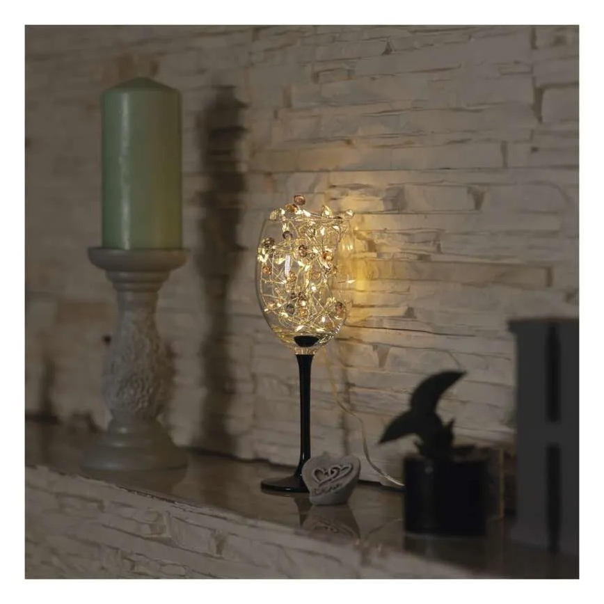 LED jõulukett 40xLED/3xAA 1,5 m soe valge