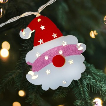 LED jõulukett väliseks kasutamiseks 10xLED/2xAA 1,65 m IP44 soe valge santa