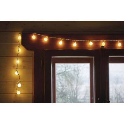 LED jõulukett väliskasutuseks 40xLED/9m IP44 soe valge