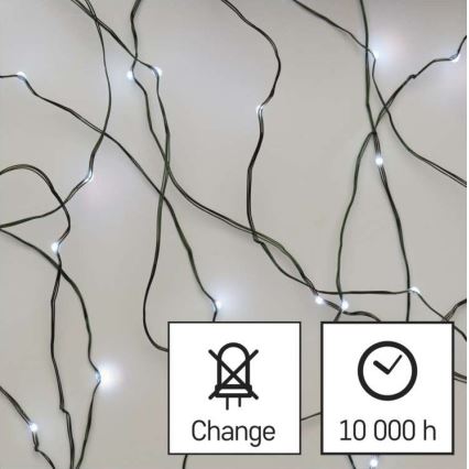 LED jõulukett välitingimiseks 150xLED/20m IP44 külmvalge