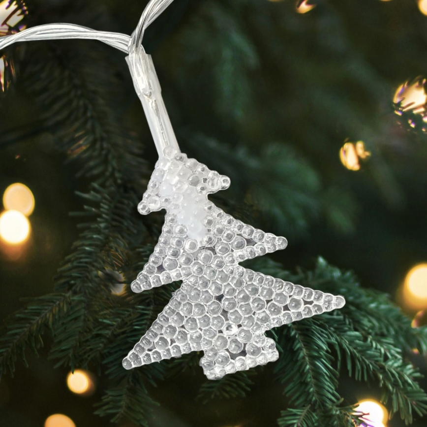 LED jõulukett välitingimustesse 20xLED/2xAA 2,2 m IP44 mitmevärvilised kuusekujulised