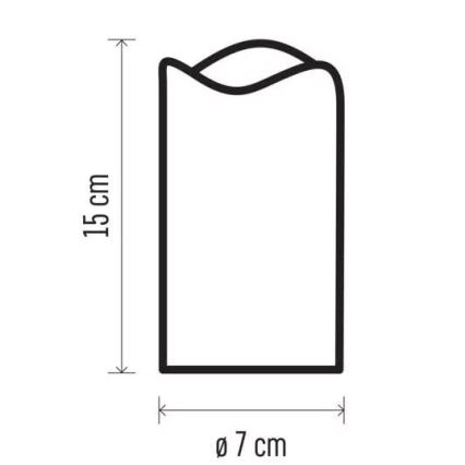 LED Jõuluküünal LED/3xAAA lumehelbed, külm valge