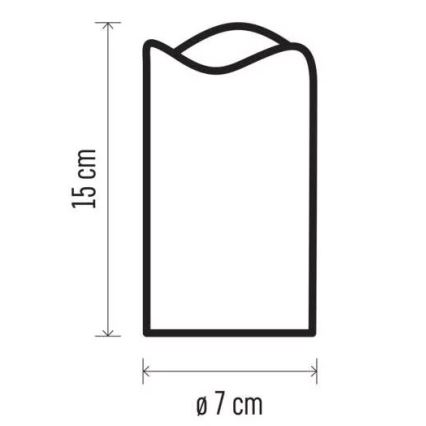 LED Jõuluküünal LED/3xAAA tähed, soe valge