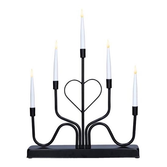 LED jõuluküünlajalg 5xLED/2xAA soe valge