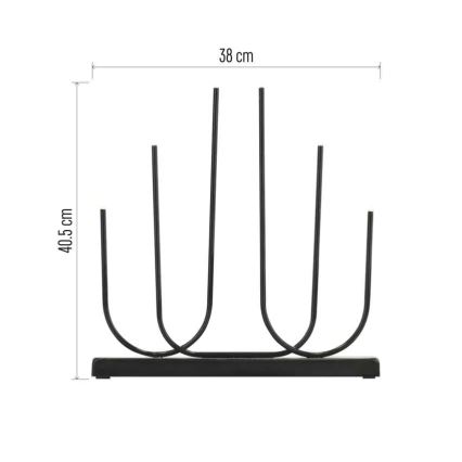 LED jõuluküünlajalg 6xLED/2xAA must