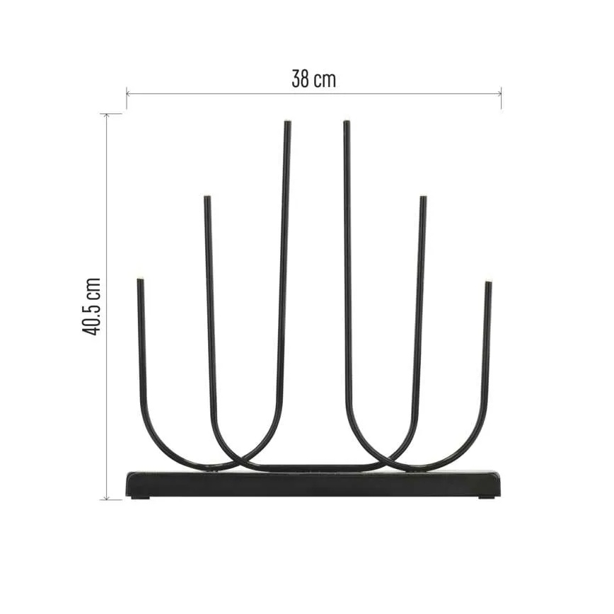 LED jõuluküünlajalg 6xLED/2xAA must