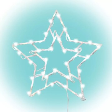 LED Jõuluteemaline aknakaunistus välitingimustesse 35xLED/230V IP44 soe valge/täht