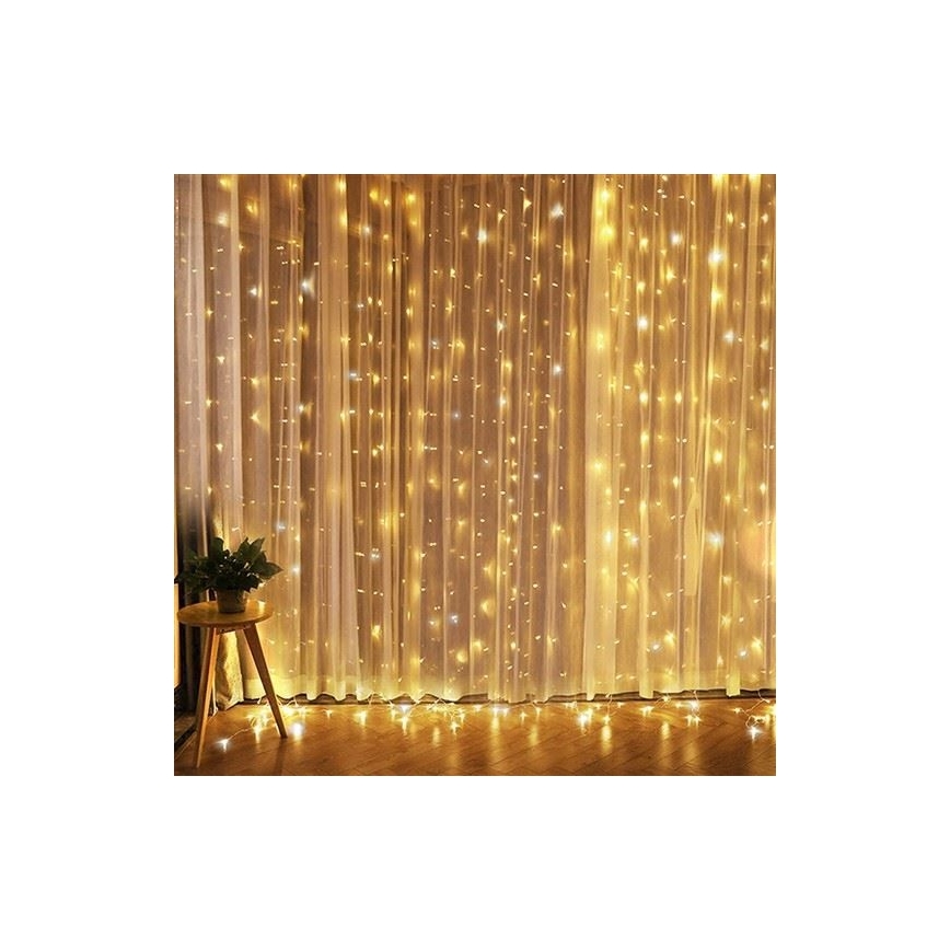 LED Jõuluteemaline valguskardin LED/3xAA
