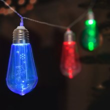 LED Jõuluteemaline valguskett 10xLED/2xAA 2,2m mitmevärviline