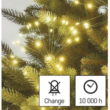 LED Jõuluteemaline valguskett 150xLED/5,35m soe valge