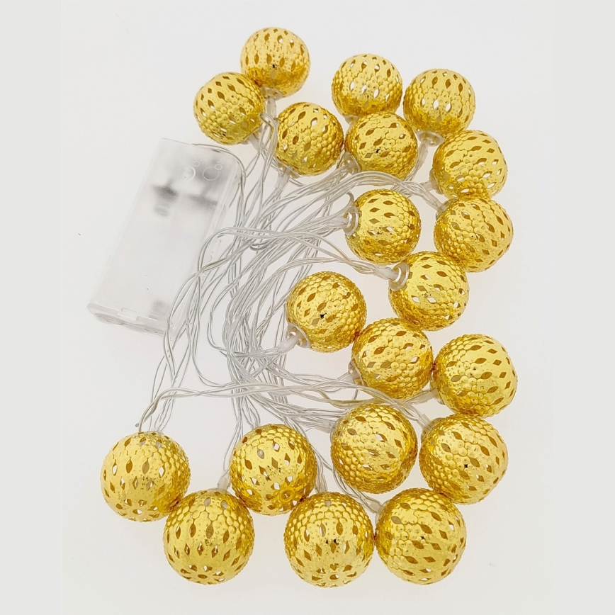 LED Jõuluteemaline valguskett 20xLED/3xAA 2,5m soe valge