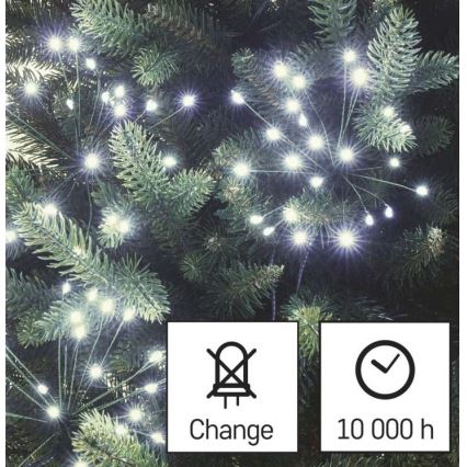 LED Jõuluteemaline valguskett 450xLED/11m külm valge