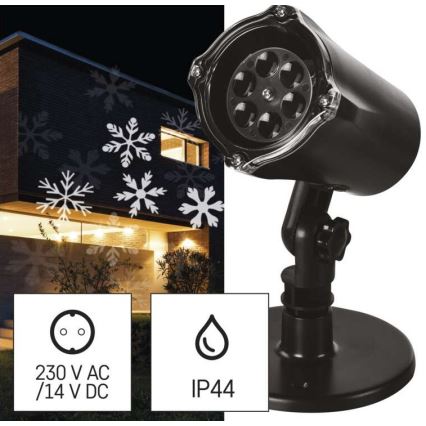 LED Jõuluteemaline väli projektor LED/3,6W/230V IP44 külm valge