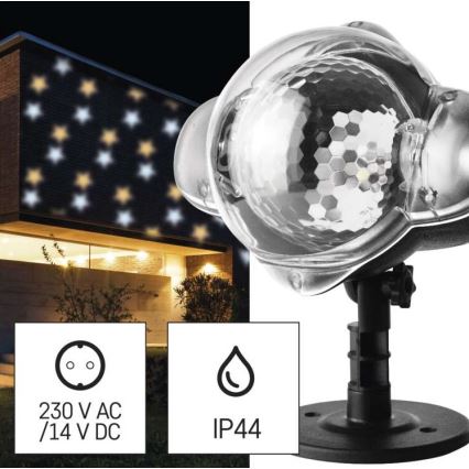 LED Jõuluteemaline väli projektor LED/4W/230V IP44 soe/külm valge