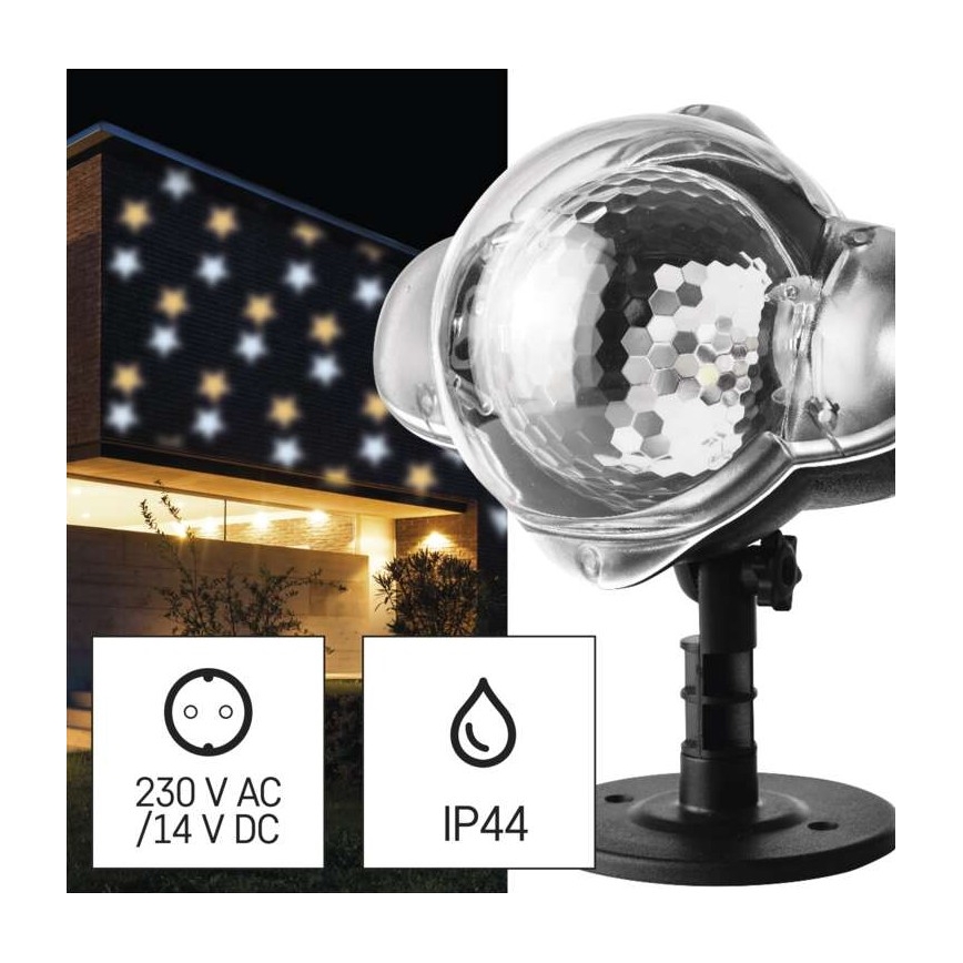 LED Jõuluteemaline väli projektor LED/4W/230V IP44 soe/külm valge