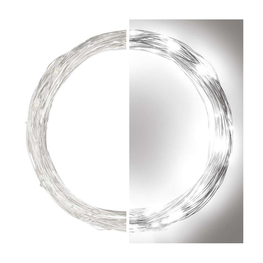LED Jõuluteemaline väli valguskett 100xLED/15m IP44 külm valge