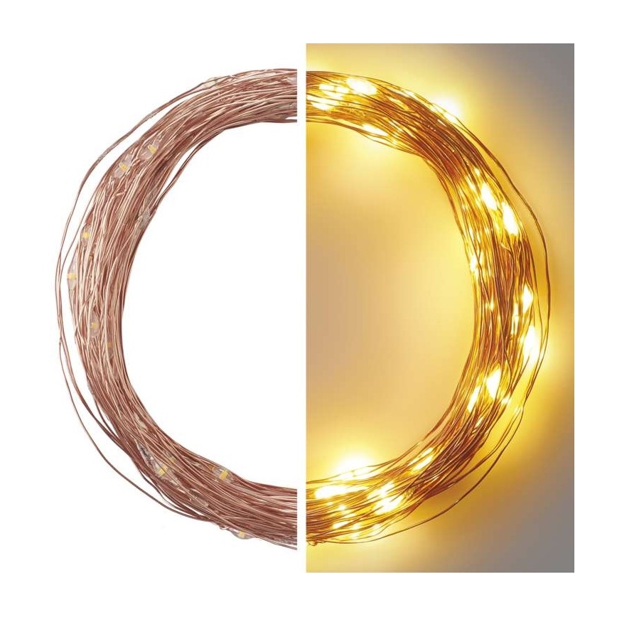LED Jõuluteemaline väli valguskett 100xLED/15m IP44 soe valge