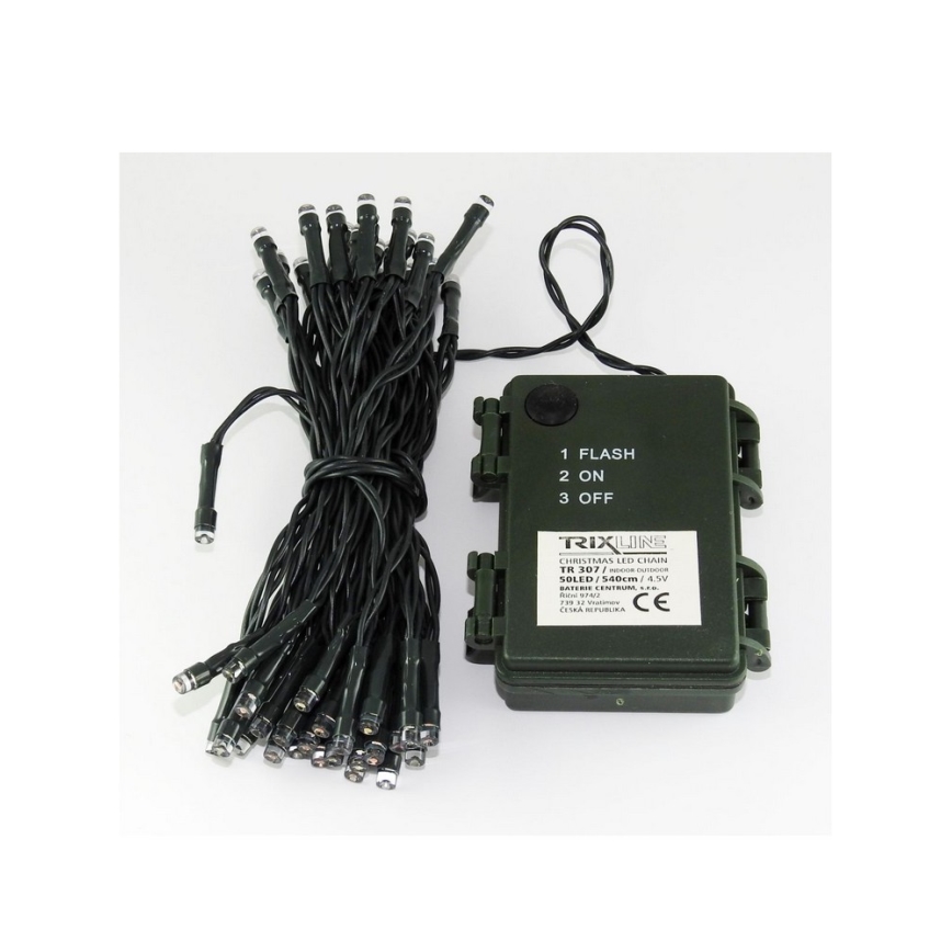 LED Jõuluteemaline väli valguskett 100xLED/2 funktsiooni/3xAA 10,8m IP44 külm valge