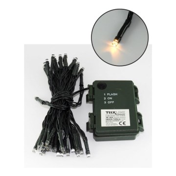 LED Jõuluteemaline väli valguskett 100xLED/2 funktsiooni/3xAA 10,8m IP44 soe valge