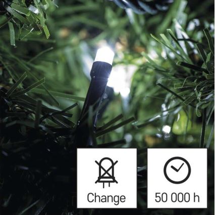 LED Jõuluteemaline väli valguskett 120xLED/17m IP44 külm valge