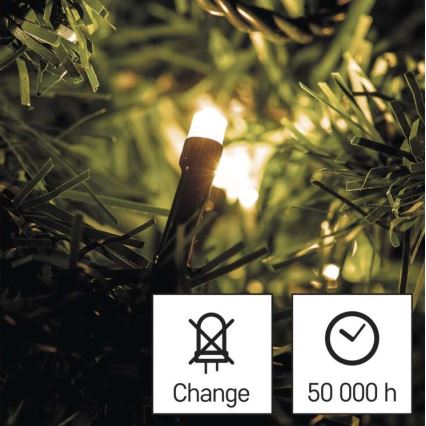LED Jõuluteemaline väli valguskett 120xLED/8,9m IP44 soe valge