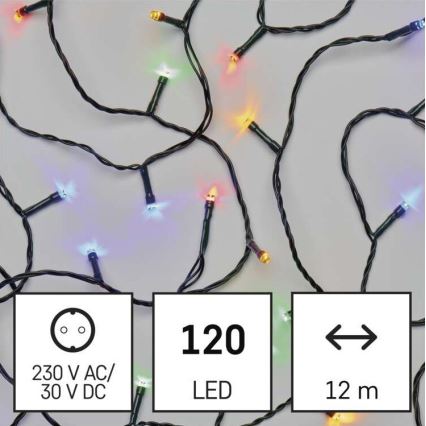 LED Jõuluteemaline väli valguskett 120xLED/8 režiimi 17m IP44 mitmevärviline