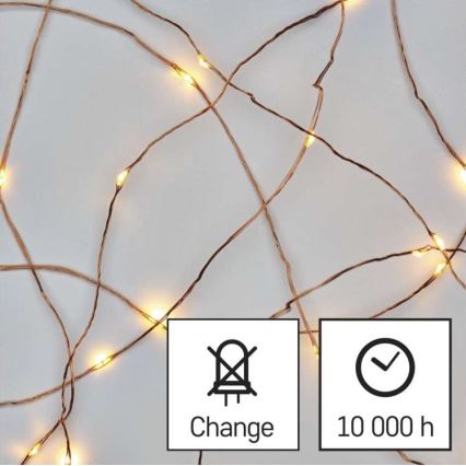 LED Jõuluteemaline väli valguskett 150xLED/20m IP44 soe valge