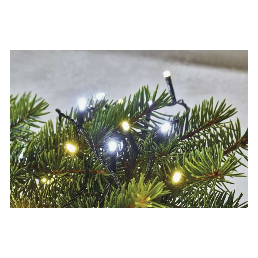 LED Jõuluteemaline väli valguskett 180xLED/2 funktsiooni 23m IP44 soe/külm valge