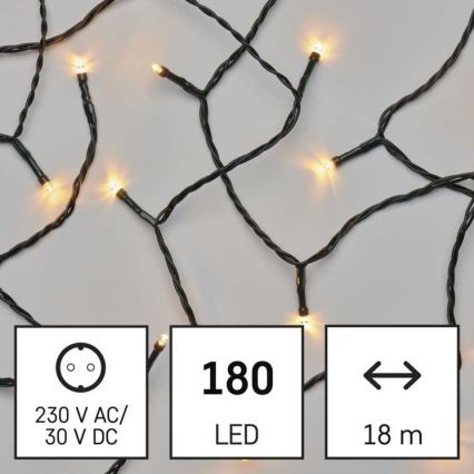 LED Jõuluteemaline väli valguskett 180xLED/23m IP44 vanaaegne