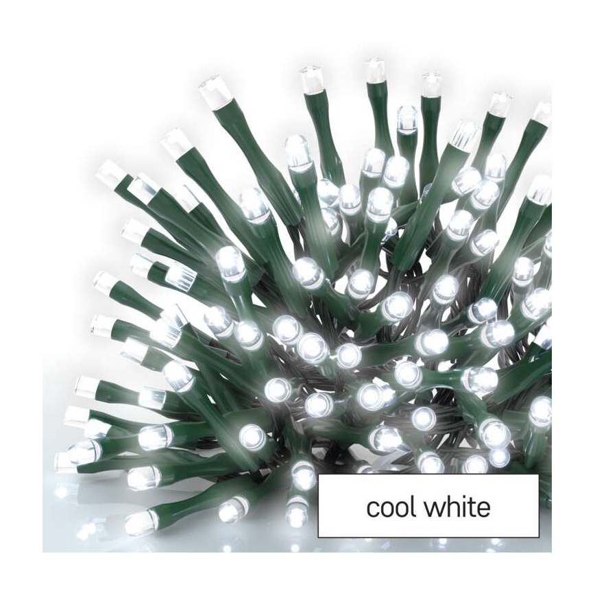 LED Jõuluteemaline väli valguskett 180xLED/8 režiimi 23m IP44 külm valge