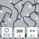 LED Jõuluteemaline väli valguskett 200xLED/8 režiimi 25m IP44 külm valge