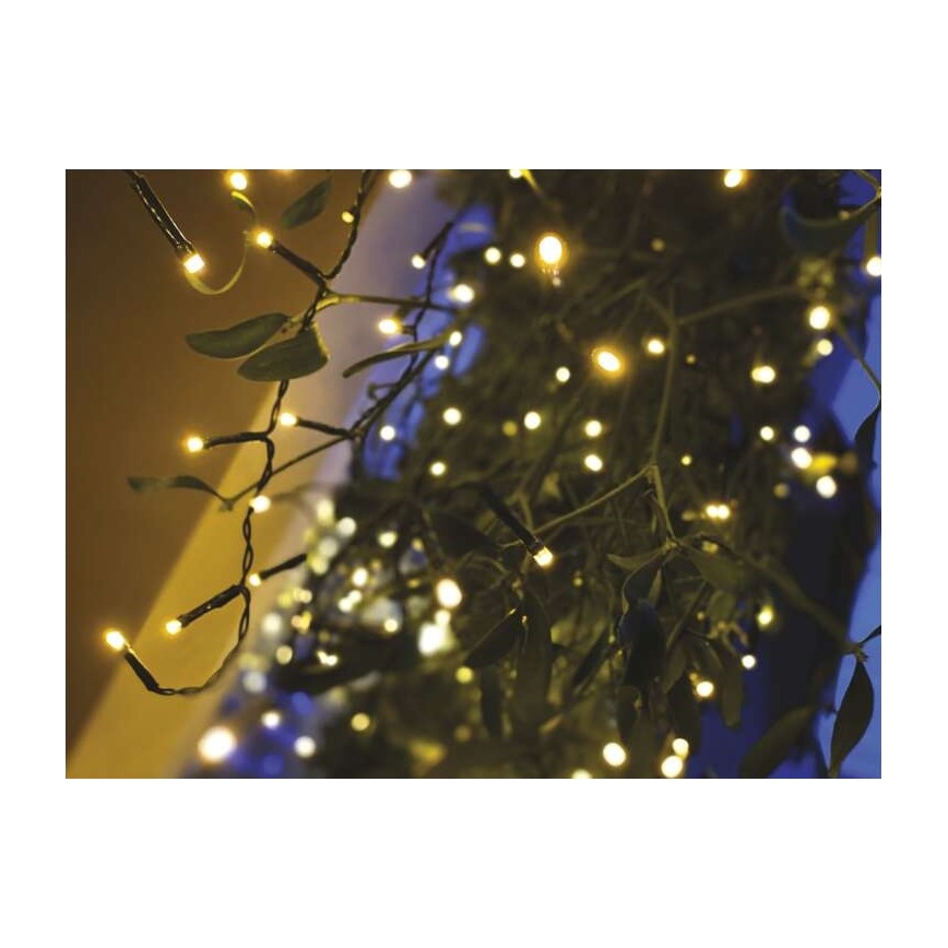 LED Jõuluteemaline väli valguskett 200xLED/8 režiimi 8,6m IP44 soe valge
