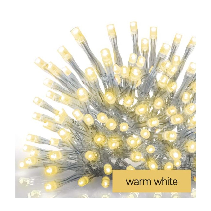 LED Jõuluteemaline väli valguskett 300xLED/8 režiimi 10m IP44 soe valge + pult