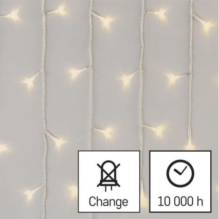 LED Jõuluteemaline väli valguskett 300xLED/8 režiimi 10m IP44 soe valge + pult
