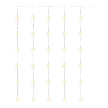 LED Jõuluteemaline väli valguskett 30xLED/3,9m IP44 tähed