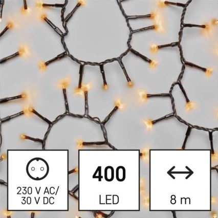 LED Jõuluteemaline väli valguskett 400xLED/13m IP44 vanaaegne