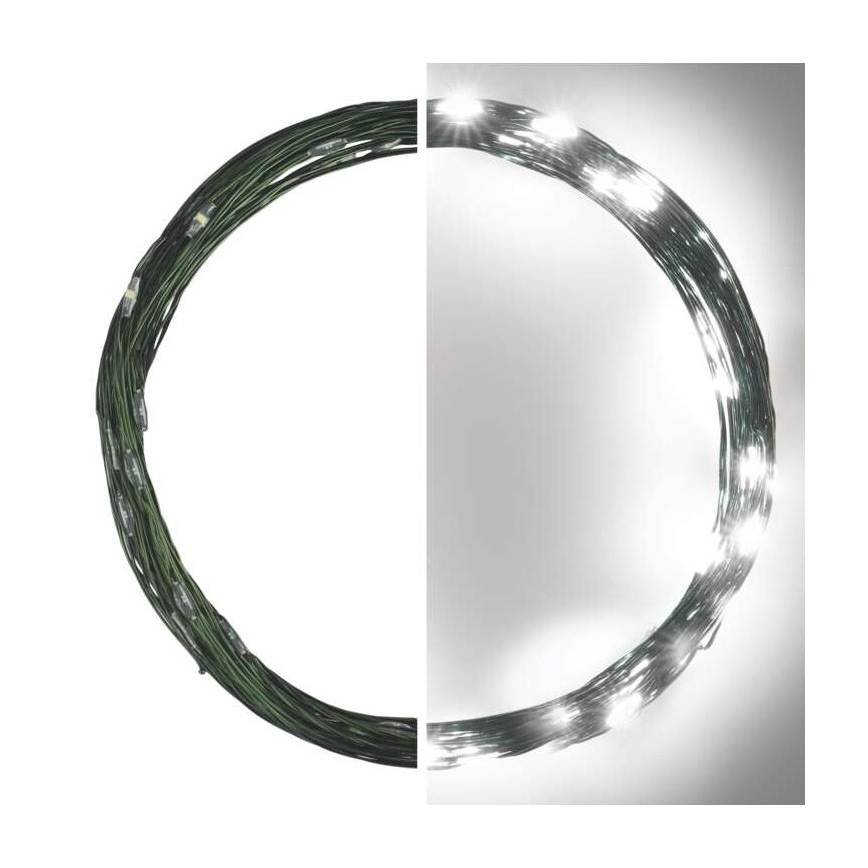 LED Jõuluteemaline väli valguskett 40xLED/9m IP44 külm valge