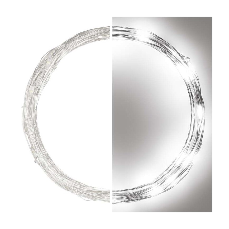 LED Jõuluteemaline väli valguskett 40xLED/9m IP44 külm valge