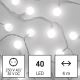 LED Jõuluteemaline väli valguskett 40xLED/9m IP44 külm valge