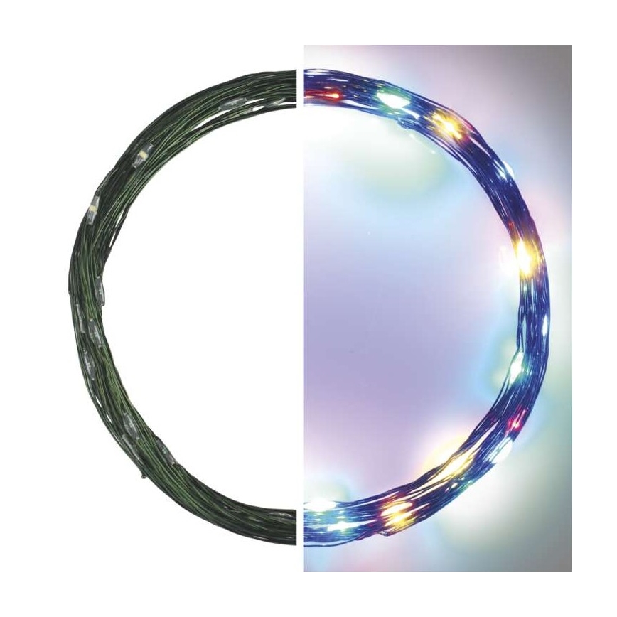 LED Jõuluteemaline väli valguskett 40xLED/9m IP44 mitmevärviline