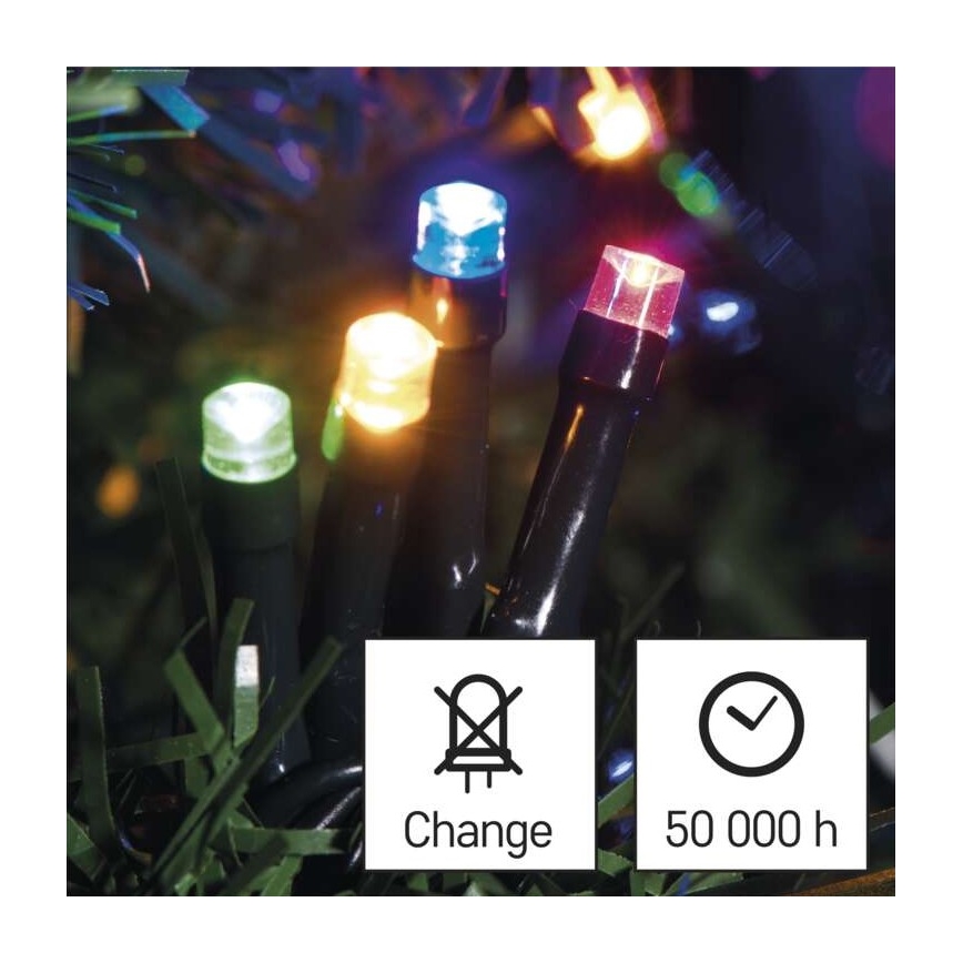 LED Jõuluteemaline väli valguskett 40xLED/9m IP44 mitmevärviline