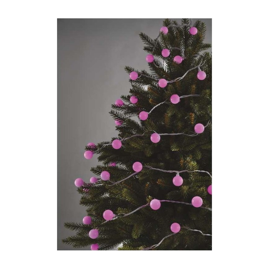LED Jõuluteemaline väli valguskett 40xLED/9m IP44 roosa