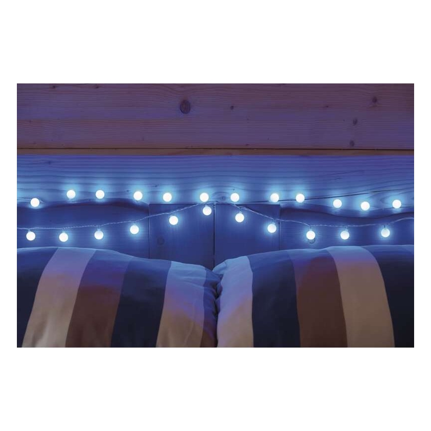 LED Jõuluteemaline väli valguskett 40xLED/9m IP44 sinine