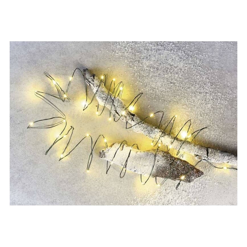 LED Jõuluteemaline väli valguskett 40xLED/9m IP44 soe valge