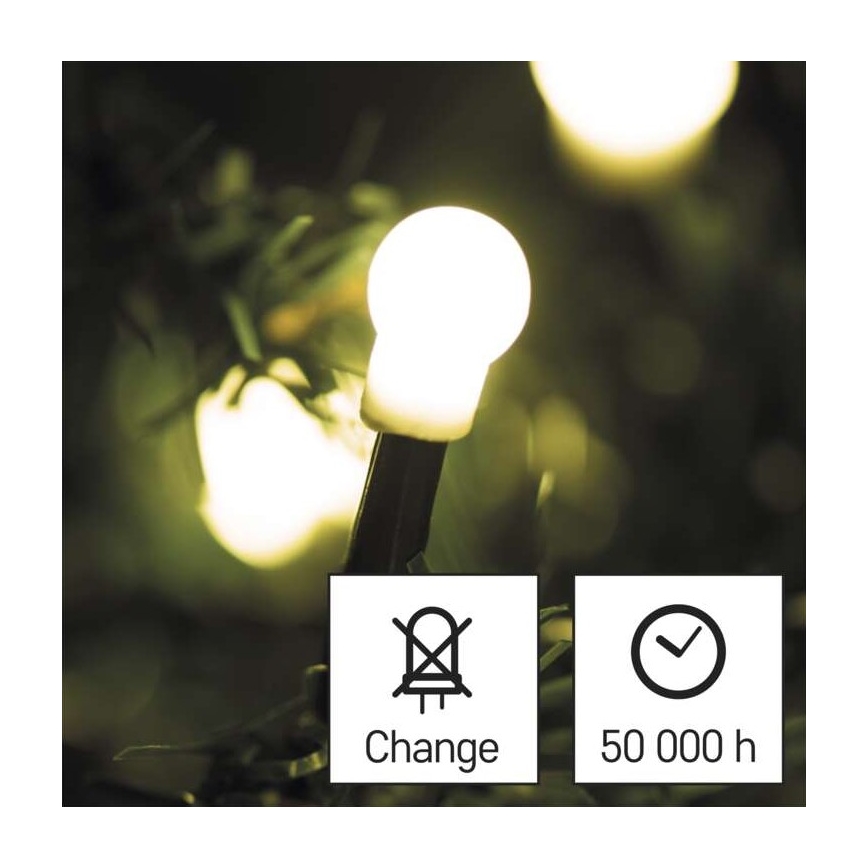 LED Jõuluteemaline väli valguskett 480xLED/53m IP44 soe valge