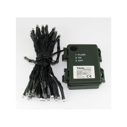 LED Jõuluteemaline väli valguskett 50xLED/2 funktsiooni 5,4m IP44 soe valge