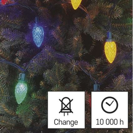 LED Jõuluteemaline väli valguskett 50xLED/8 režiimi 14,8m IP44 mitmevärviline