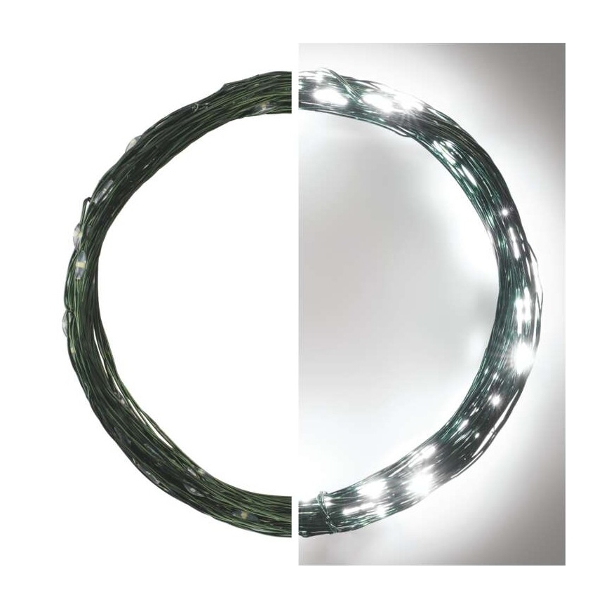 LED Jõuluteemaline väli valguskett 75xLED/12,5m IP44 külm valge
