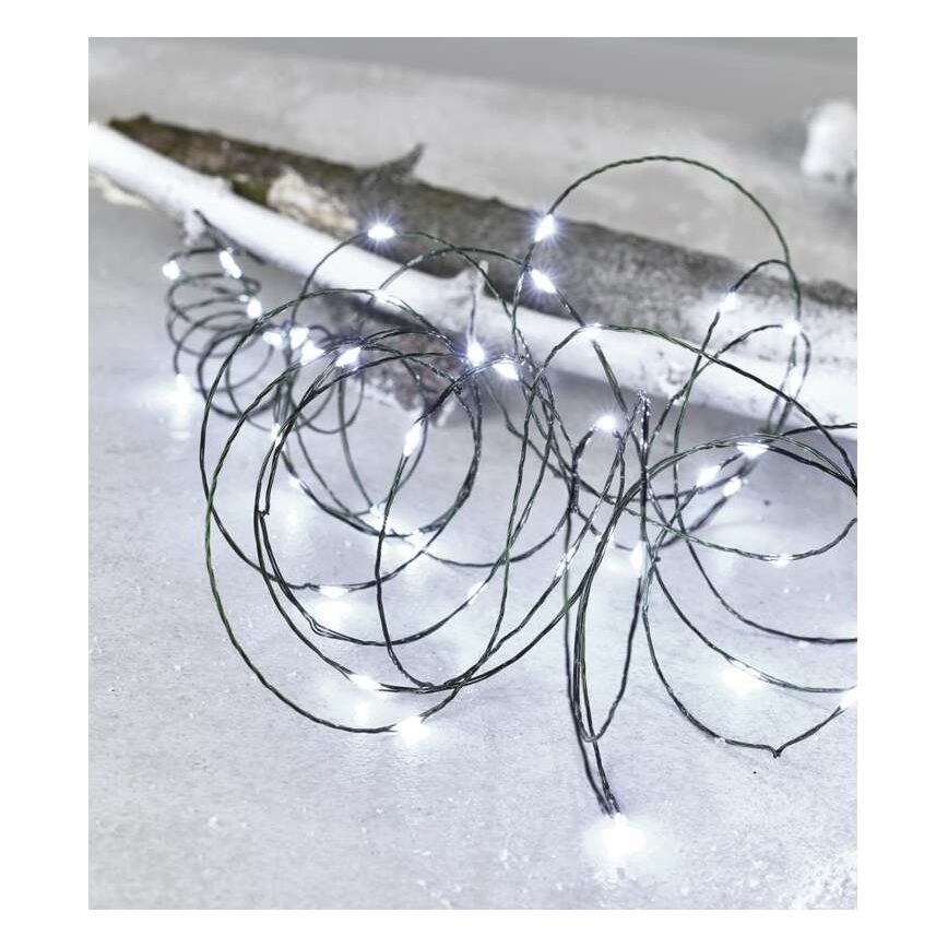LED Jõuluteemaline väli valguskett 75xLED/12,5m IP44 külm valge